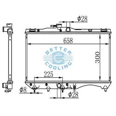 Auto Radiator For Toyota Tercel Corsa 88-90 Dpi: 1240