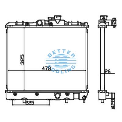 Auto Radiator For Toyota Tercel  87-90 Dpi: 1246