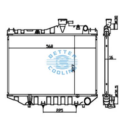 Auto Radiator For Toyota Corolla  84-87 Dpi: 1250/747