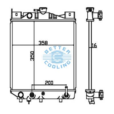 Auto Radiator For Toyota Tercel  87-90 Dpi: 1256/824