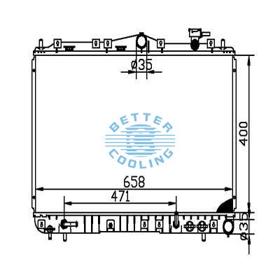 Auto Radiator For Hyundai 92-94 Sanata Dpi: 1286