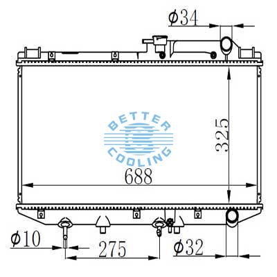 Auto Radiator For Lexus 90-91 Es200 Dpi: 1287/21