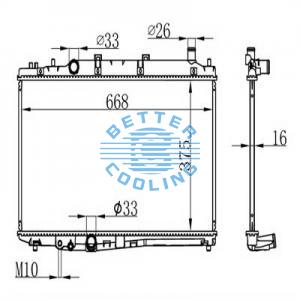 Auto Radiator For Ford 92-94 Tempo Dpi: 1322