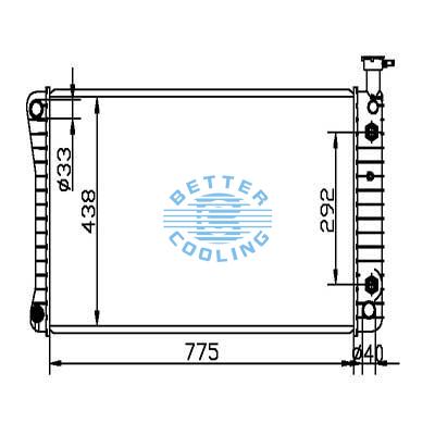 Auto Radiator For Gmc 92-96 G1500/2500/3500 96 Savana 1500/2500/3500 Dpi: 1369