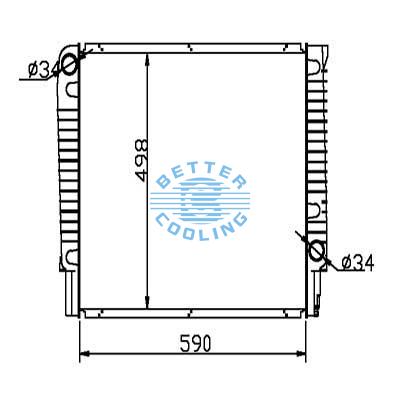 Auto Radiator For Volvo 960 Ceries 3.1 91-94 Mt Dpi: 1739