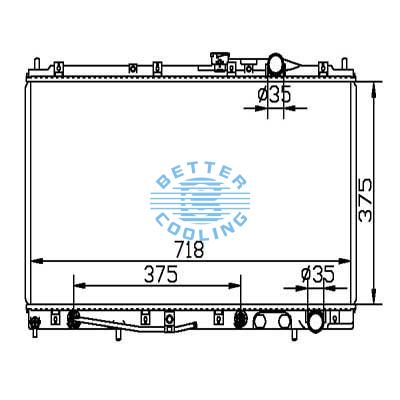 Auto Radiator For Mitsubishi 99 Galant Dpi: 1838