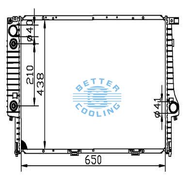 Auto Radiator For Bmw 530i 89-95 /730i 86-/ 750i,750il 86-/ 850ci 90- Dpi: 1842/952