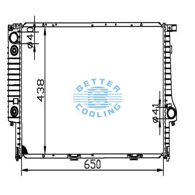 Auto Radiator For Bmw 90-92 850i 93-95 740i 94-97 850ci Dpi: 1843/1753