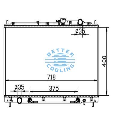 Auto Radiator For Mitsubishi 97-00 Diamante Dpi: 1906