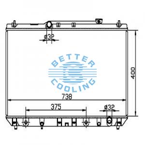 Auto Radiator For Chevrolet 92-96 G10/20/30  96 Express 1500/2500/3500 Dpi: 1489