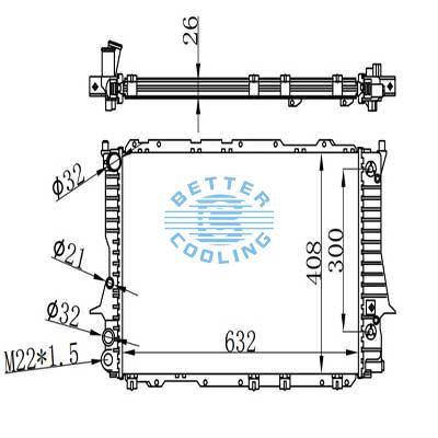 Auto Radiator For Audi 100 (c4) (90-) Dpi: 1925