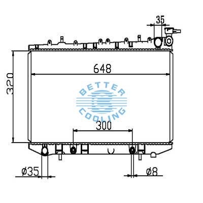 Auto Radiator For Nissan Sunny'94-96 B14 At Dpi: 1976