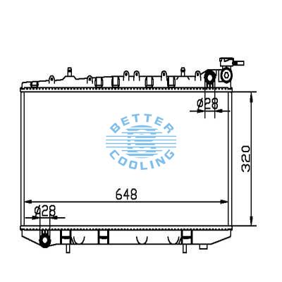 Auto Radiator For Nissan 91-99 Sentra 95-98 200 Sx Dpi: 1977/1152