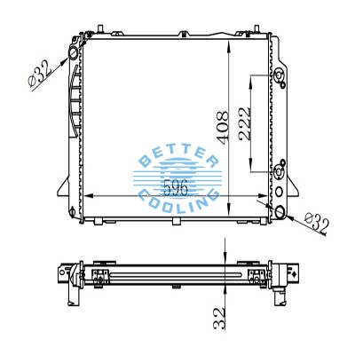 Auto Radiator For Audi 80 / 90 (b4) (91-)/cabriolet (b4) (91-)/   Coupe (b3) (88-) Dpi: 1993