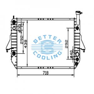 Auto Radiator For Mercury 94-97 Couger Dpi: 1447