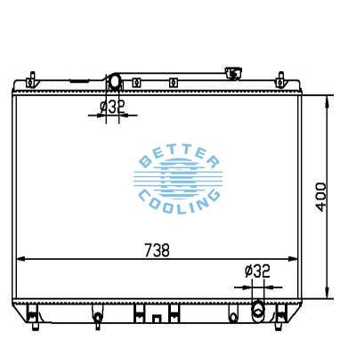 Auto Radiator For Toyota Camry  97-98  99 Solara  Dpi: 2005