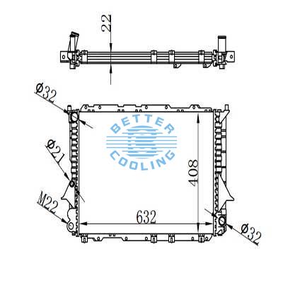 Auto Radiator For Audi 100 (c4) (90-)/100 Quattro (c4) (90-) Dpi: 2022/1927