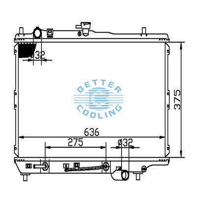 Auto Radiator For Kia 95-97 Sephia Dpi: 2056