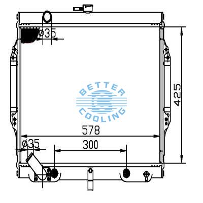 Auto Radiator For Mitsubishi 95-96 Montero Dpi: 2071
