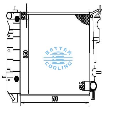 Auto Radiator For Saab 91-98 900 / 99-03 9-3 Dpi: 2081