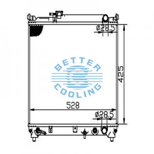 Auto Radiator For Nissan Van 2.4l Gc22`86-89/kmc22/caa20 Mt Dpi: 220