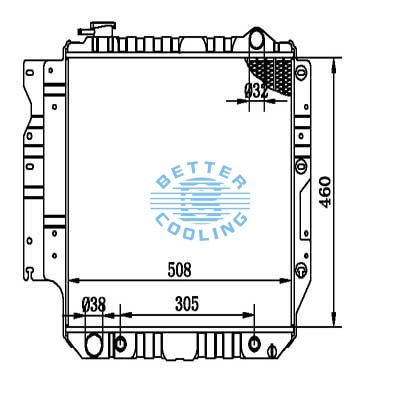 Auto Radiator For Jeep 97-06 Wrangler Dpi: 2101