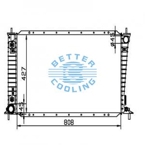 Auto Radiator For Hyundai 05-05 Tucson Dpi: 2785/13070