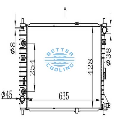 Auto Radiator For Ford 97-02 Mustang Dpi: 2139
