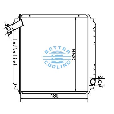 Auto Radiator For Nissan Van 2.4l Gc22`86-89/kmc22/caa20 Mt Dpi: 220