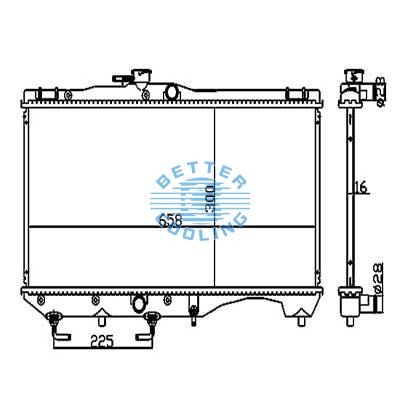 Auto Radiator For Toyota Tercel  89-90 Dpi: 24