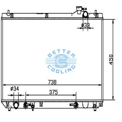Auto Radiator For Toyota Highlander 04 Dpi: 2848