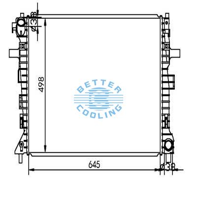 Auto Radiator For Mercury 06-11 Grand Marquis Dpi: 2852