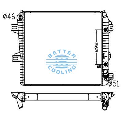 Auto Radiator For Gmc 06-10 Sierra 2500 Hd Dpi: 2857