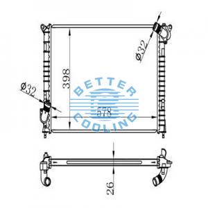 Auto Radiator For Chrysler 03-06 Libertv Dpi: 2910/2481