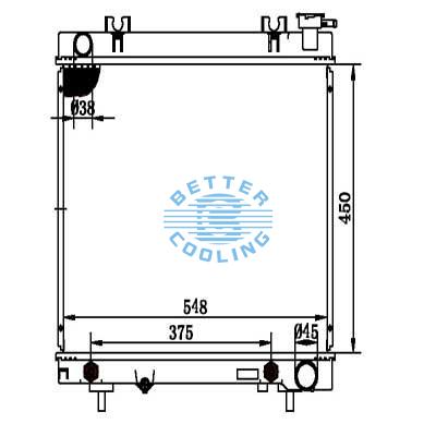 Auto Radiator For Mitsubishi 06-09 Raider Dpi: 2883