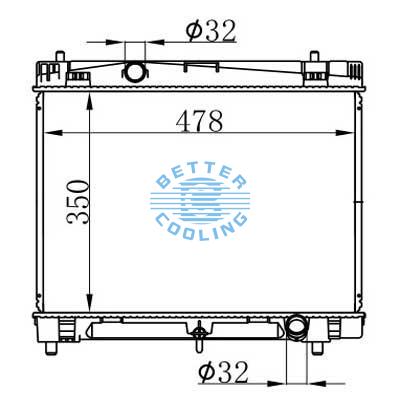 Auto Radiator For Toyota Yaris 07 Dpi: 2889