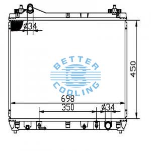Auto Radiator For Dodge Intrigue Gl V6 3.5l 99-02 At Dpi: 2421
