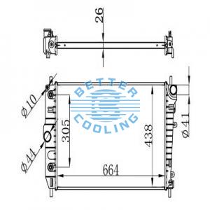 Auto Radiator For Volkswagen 93-99 Golf/jetta Dpi: 1557
