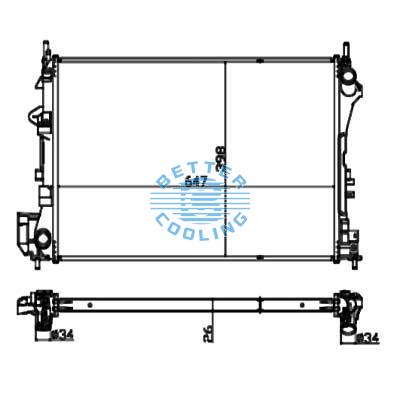 Auto Radiator For Saab Saab9-5  99-03 Dpi: 2942