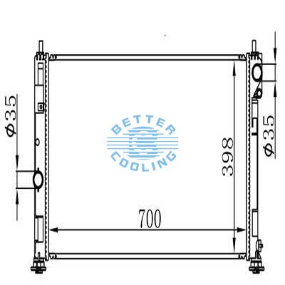 Auto Radiator For Chrysler 09-13 200/sebring Dpi: 2950/2951