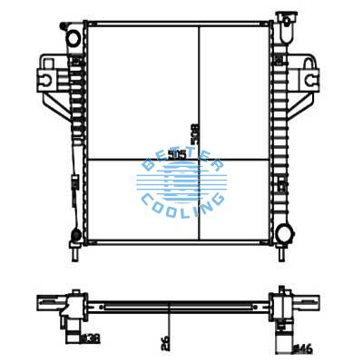 Auto Radiator For Jeep Liberty 07- Dpi: 2975