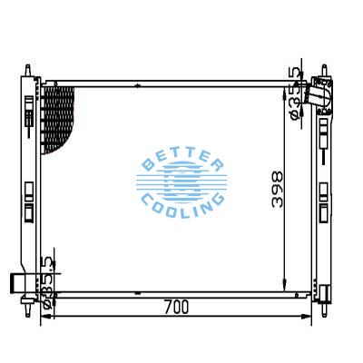 Auto Radiator For Mitsubishi Outlander/lancer 08-09  Dpi: 2979