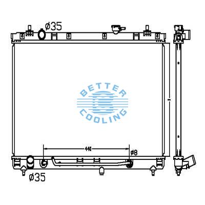 Auto Radiator For Honda Accord 3.5l 08-12 At Dpi: 2989/13384