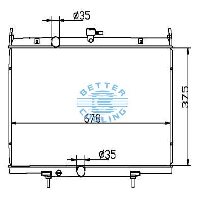 Auto Radiator For Nissan Sentra 2.0 L4~07-08 Mt Dpi: 2998