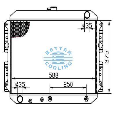 Auto Radiator For Mazda 82-93 B 2200 Pickup Dpi: 865