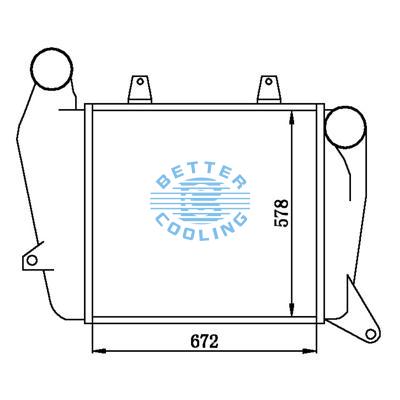 Intercooler For  Freightliner 1994 - Present Cab Over Flb W/ 3406, C10, C12 Cat, Cummins M11 & N14, Detroit 60,  Oem: Fl1d,/01-23167-000/ 01-23418-001,