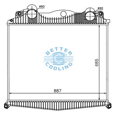 Intercooler For  Man Tg-a 2000 Oem:81061300176