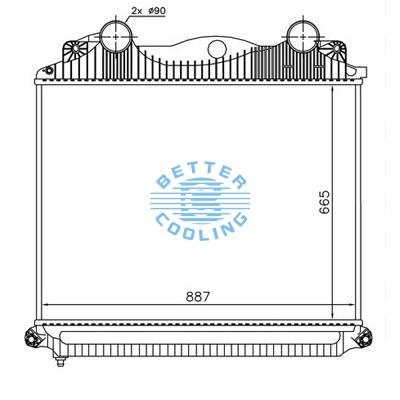 Intercooler For  Man Tg-a 2000 Oem:81061300197/125/179
