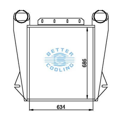 Intercooler For  Peterbilt  1987 - 1988 Peterbilt Conventionals Oem:0514968/0516673l/0516674