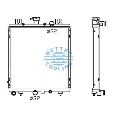 All Aluminum Radiator For Chrysler Caravan/grand Caravan Dpi: